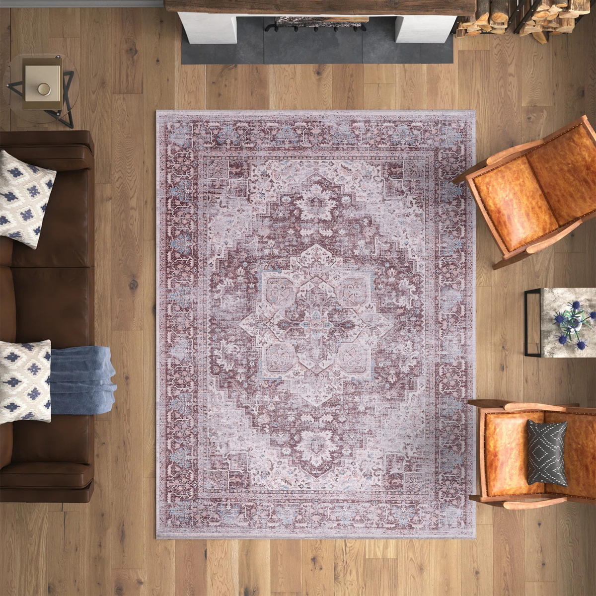 Yesteryear Blush – washable rug