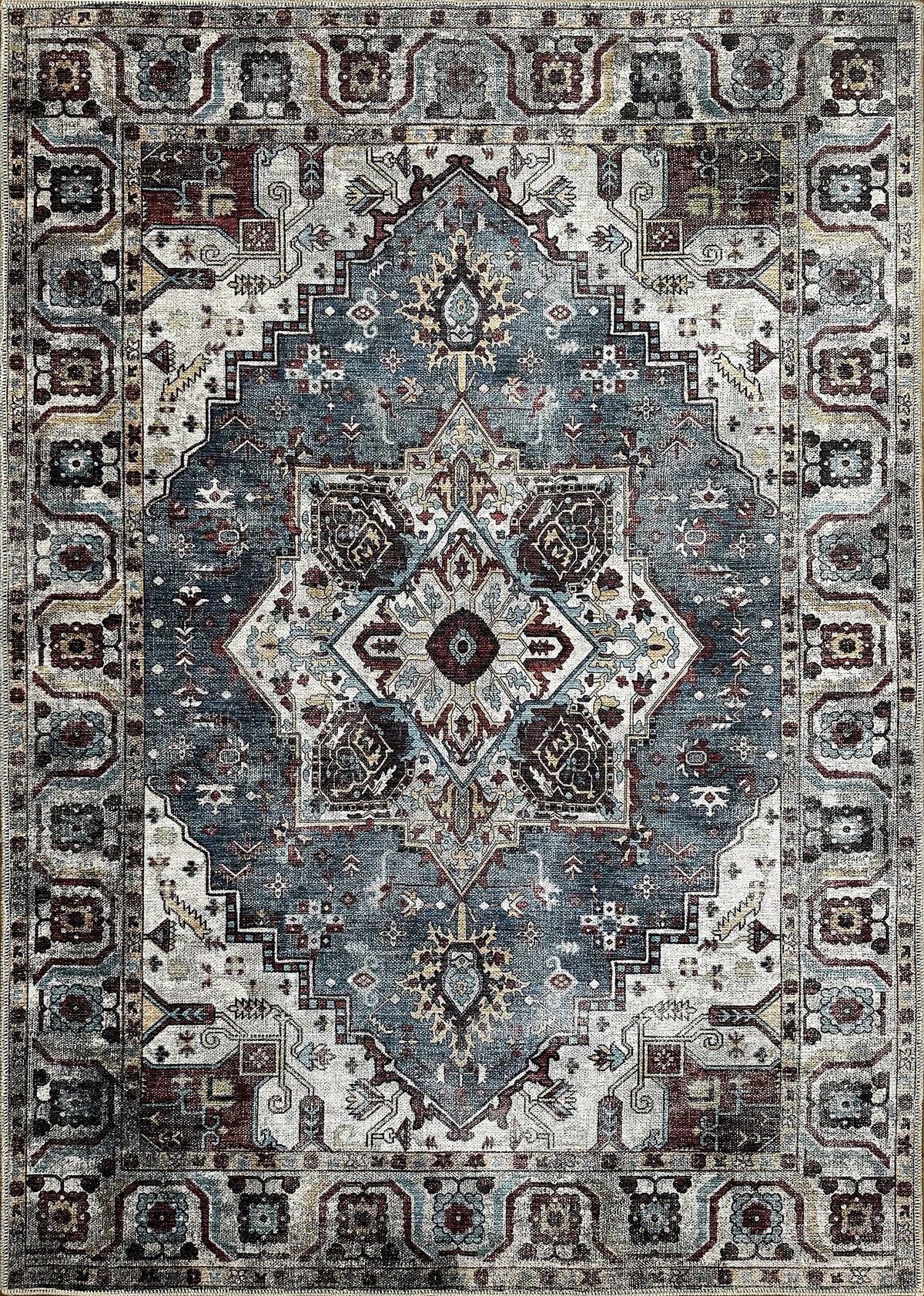 Aegean Navy – washable rug